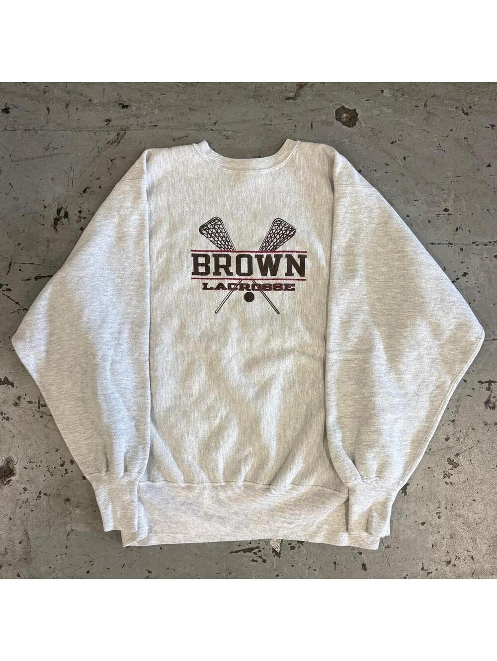 Beautiful vintage 1990s Brown University Lacrosse Champion Reverse Weave